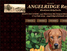 Tablet Screenshot of angelridgerhodesianridgebacks.com